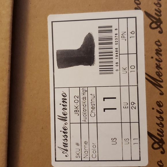 Aussie Merino Youth 11 Tan Boot New - Picture 2 of 7